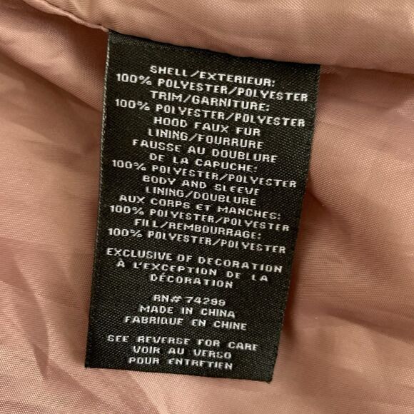 Jessica Simpson Puffer Coat Women L Purple Oversized Hood Full Zip Winter Warm - Picture 13 of 14